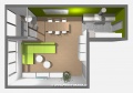 Predlog postavitve, dnevna soba, kuhinja in jedilnica